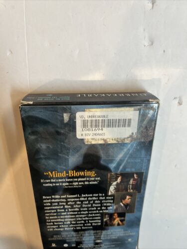 Unbreakable (VHS, 2001) Bruce Willis Samuel L Jackson | Touchstone