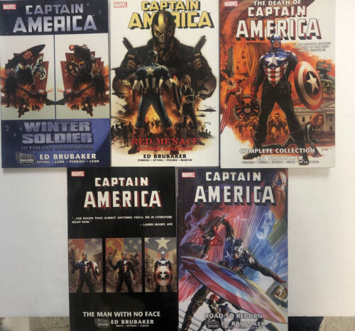 Collecting Captain America #49-50 And #600-601 (2009) Marvel TPB SC Ed Brubaker