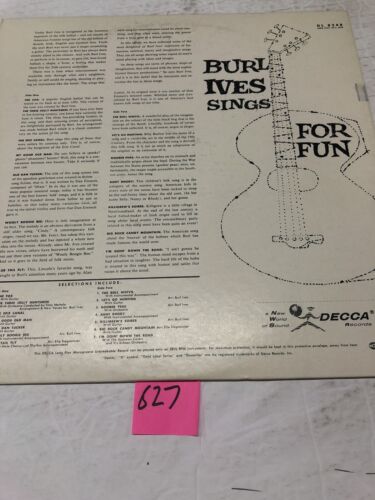 Burl Ives Sings For Fun Vinyl LP Album