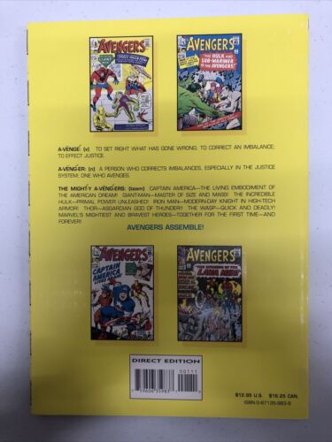 Avengers Masterworks (1993) TPB Vol # 1 Collects #1-5 Stan Lee•Jack Kirby