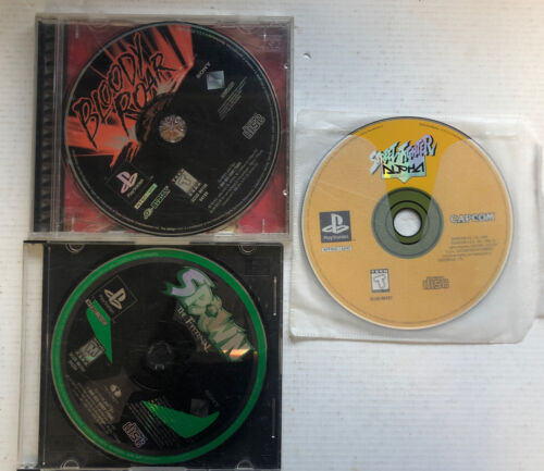 Bloody Roar,Spawn The Eternal,Street Fighter Alpha( Discs Only )Ps1)