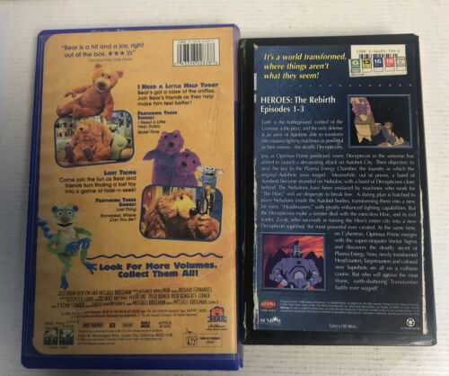 Transformer Heroes The Rebirth & Bear In The Big Blue House Lot (VHS )