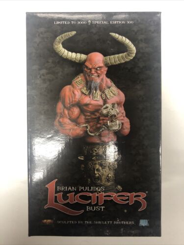 Lucifer Bust (2001) Size: 7" Statue | Brian Pulido|Chaos Comics| Eternal Toy-COA