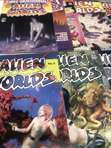 Alien Worlds (1983) # 1-9 Missing Issue # 8 • Pacific Comics • Dave Stevens