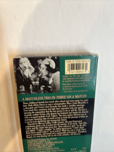 Three on a Match (VHS, 1991) Betty Davis • Joan Blondell • Ann Dvorak | MGM/UA