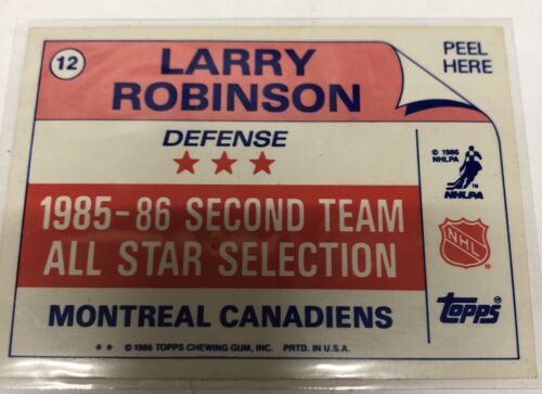 Larry Robinson Card • Signed • All Star • NHL • Montreal • Canadiens • Hockey