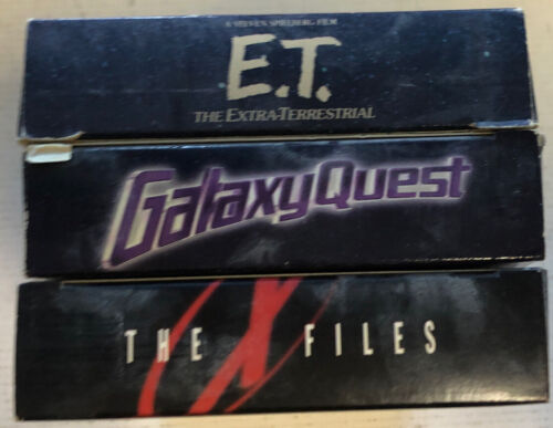 E.T. The Extra-Terrestrial,Galaxy Quest ,The X-Files (1988-2000) VHS Bundle