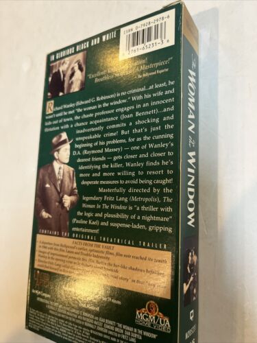 The Woman in the Window (VHS 1996) Edward G. Robinson  • Joan Bennett