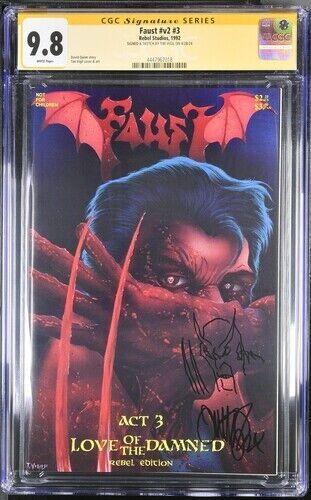 Faust  (1992) #v2 #3 ( CGC 9.8 SS) Signed & Sketch Tim Vigil Northstar Census =2