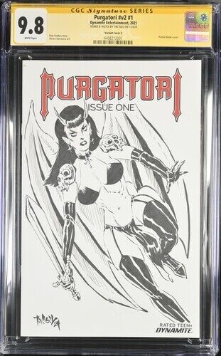 Purgatori (2021) #V2 # 1 (CGC 9.8 SS) Signed Sketch Tim Vigil * Marvel comics