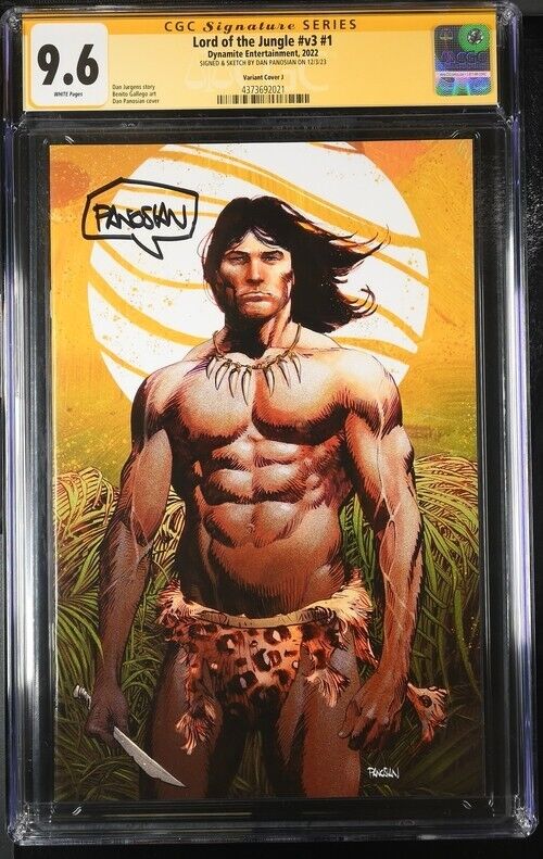 Lord Of The Jungle (2022) # V3 # 1 (CGC 9.6 SS) Signed & Sketch Dan Ponasion