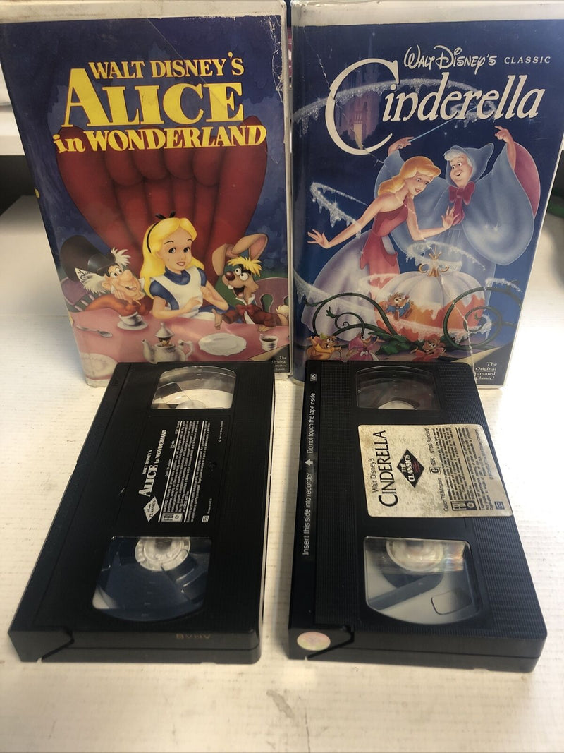 Cinderella ,Alice In Wonderland VHS Bundle