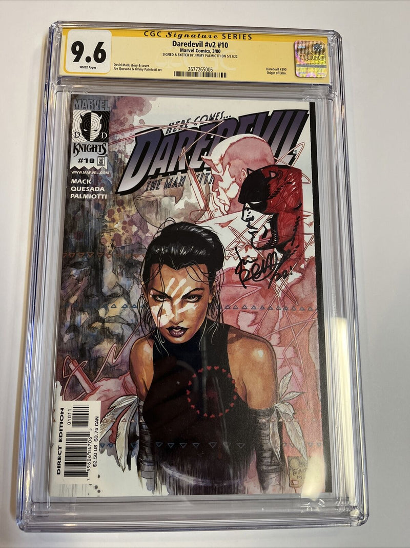 Daredevil #v2 (2000) # 10 (CGC 9.6 SS WP) Origin Echo | Signed Sketch Palmiotti