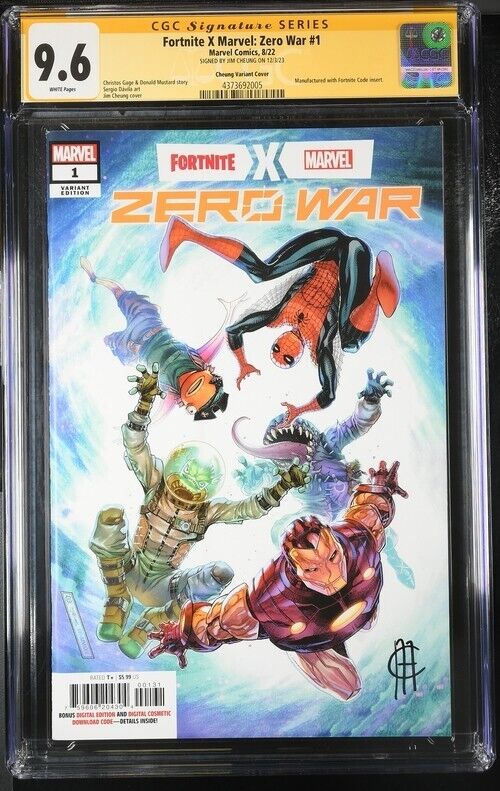 Fortnite X Marvel : Zero War (2022)  1 (CGC 9.6 SS) Signed Jim Cheung * Census=8