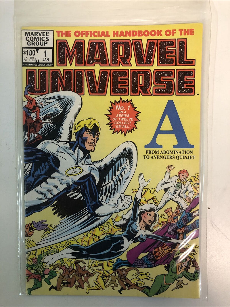 The Official Handbook Of The Marvel Universe (1982) Set# 1-15 Missing # 6-8 (VF)