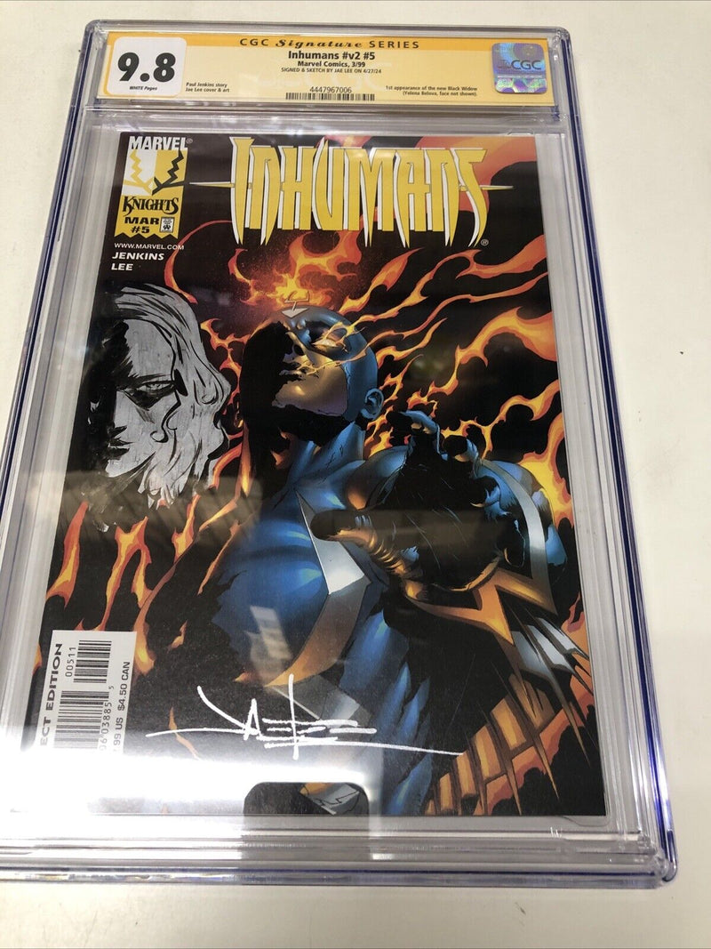 Inhumans (1999) #v2 #5 (CGC 9.8 SS) Signed * Sketch Jae Lee * Marvel Universe