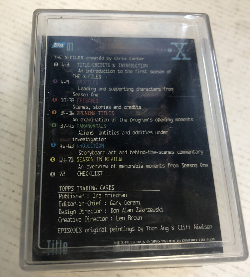 X-Files Trading Cards (1995) + Bonus 10$ X- File phone card