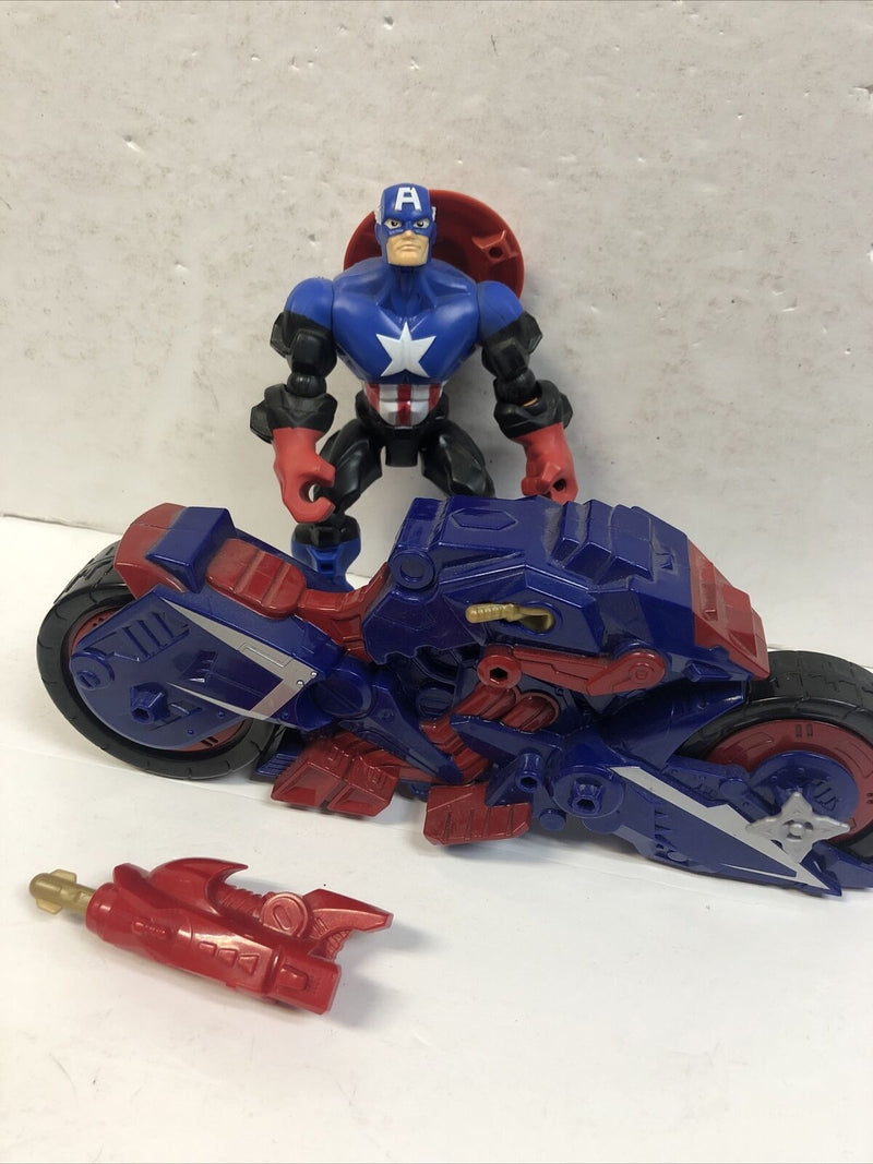 Captain America Figure Capcycle Super Hero Mashers 2013 Toy Avengers Motorcycle