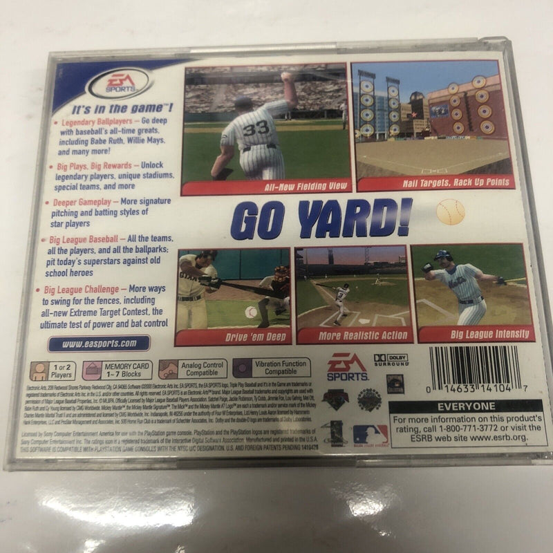 Triple Play 2001 • Sony PlayStation 1 (2000) • Go Yard • EA Sports • Big League