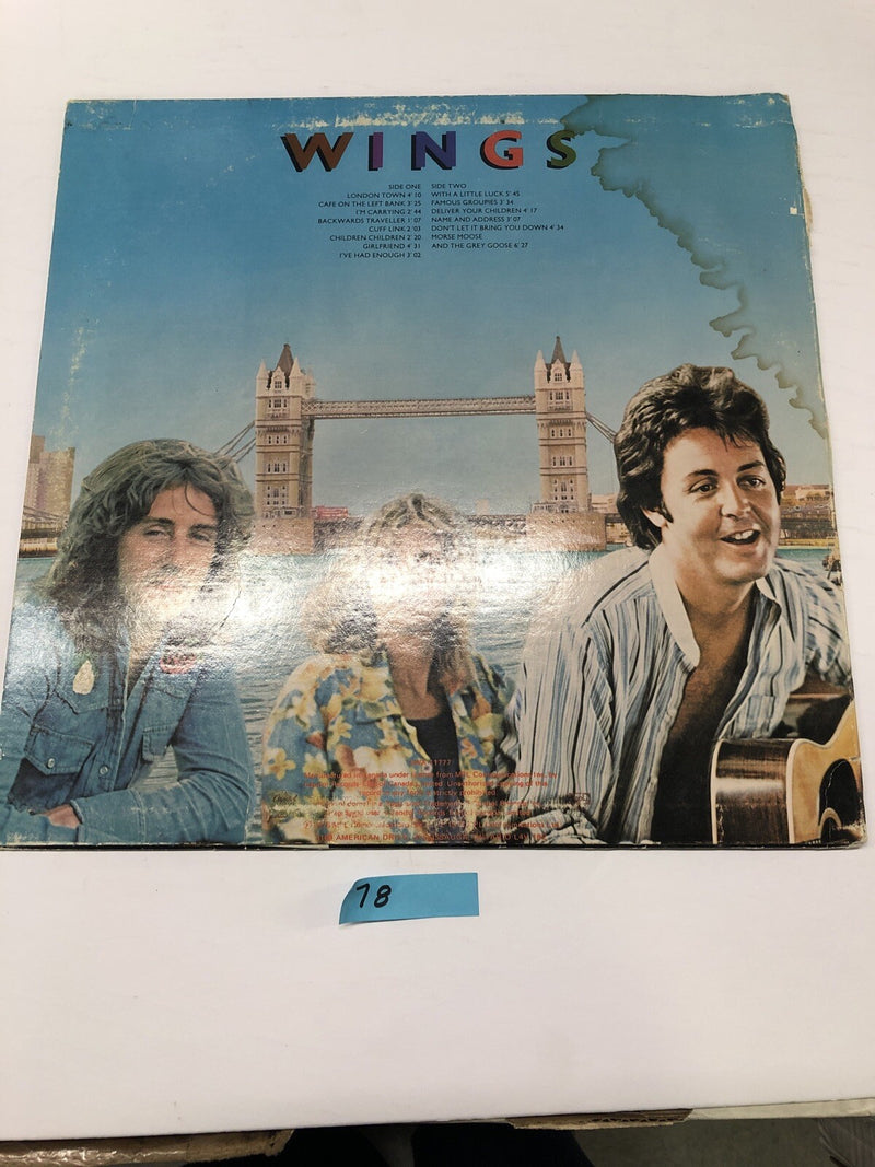 Wings London Town Vinyl LP Album