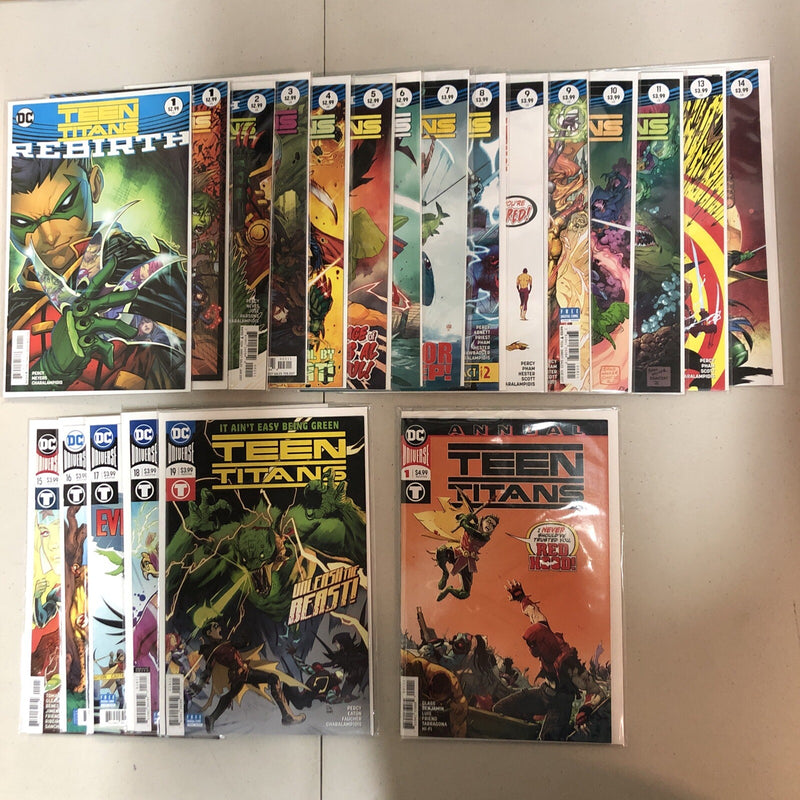 Teen Titans Rebirth (2016) #1-11, 13-19+1 One Shot+Variant #9+Annual #1(VF/NM)DC