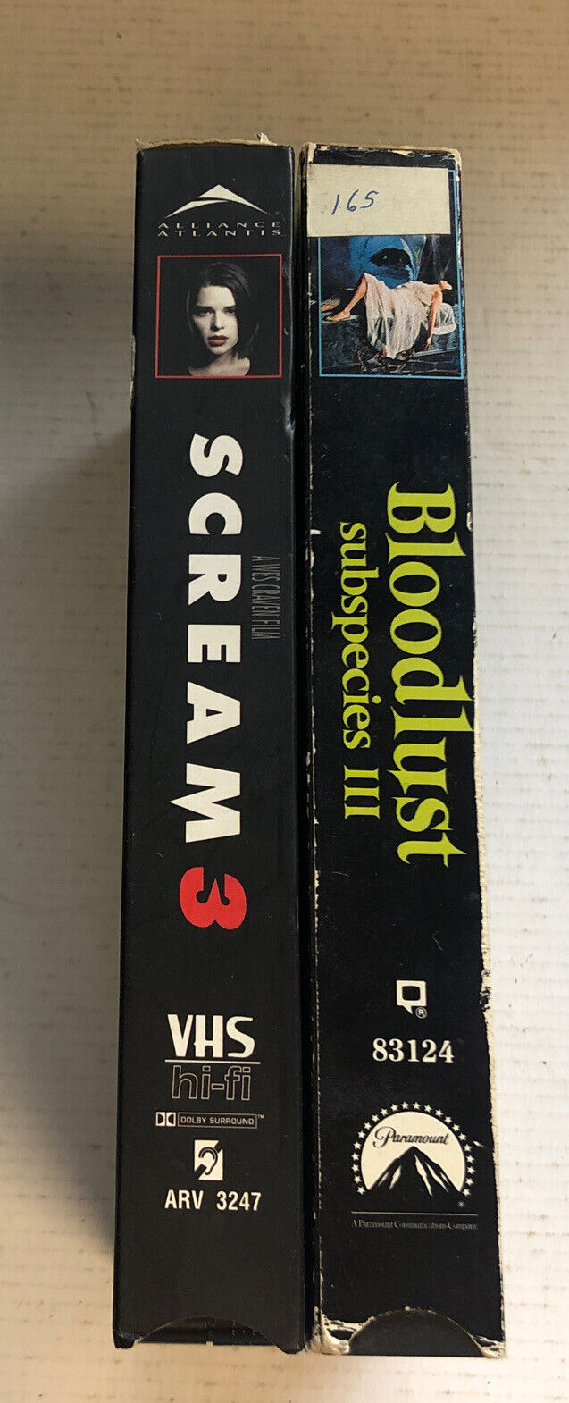 Bloodlust Subspecies 3,Scream 3 Horror VHS Bundle