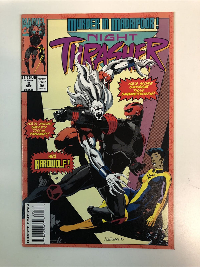 Night Thrasher (1993) Set # 1-21 & Four Control #1-4 (VF/NM) Missing # 11-12-18