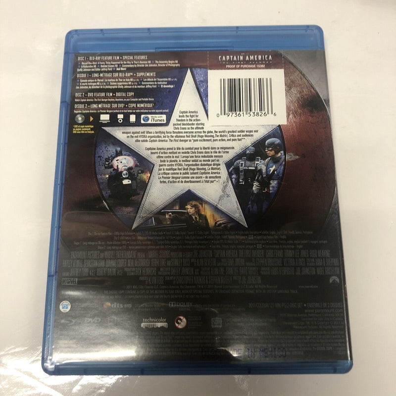 Captain America: The First Avenger (2011) Blu-ray/DVD Canadian Includes Digital