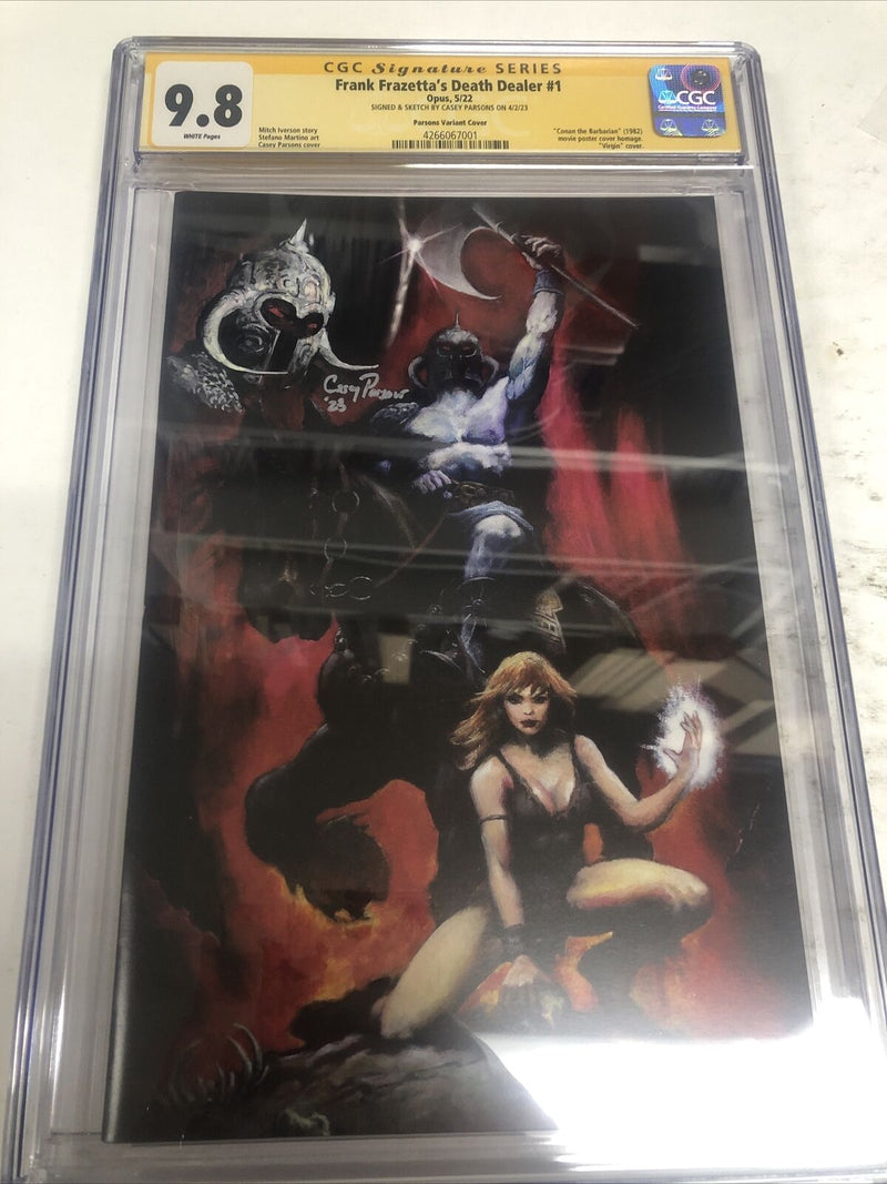 Frank Frazetta’s Death Dealer (2022) #1 (CGC 9.8 SS) Signed Sketch Parsons #451