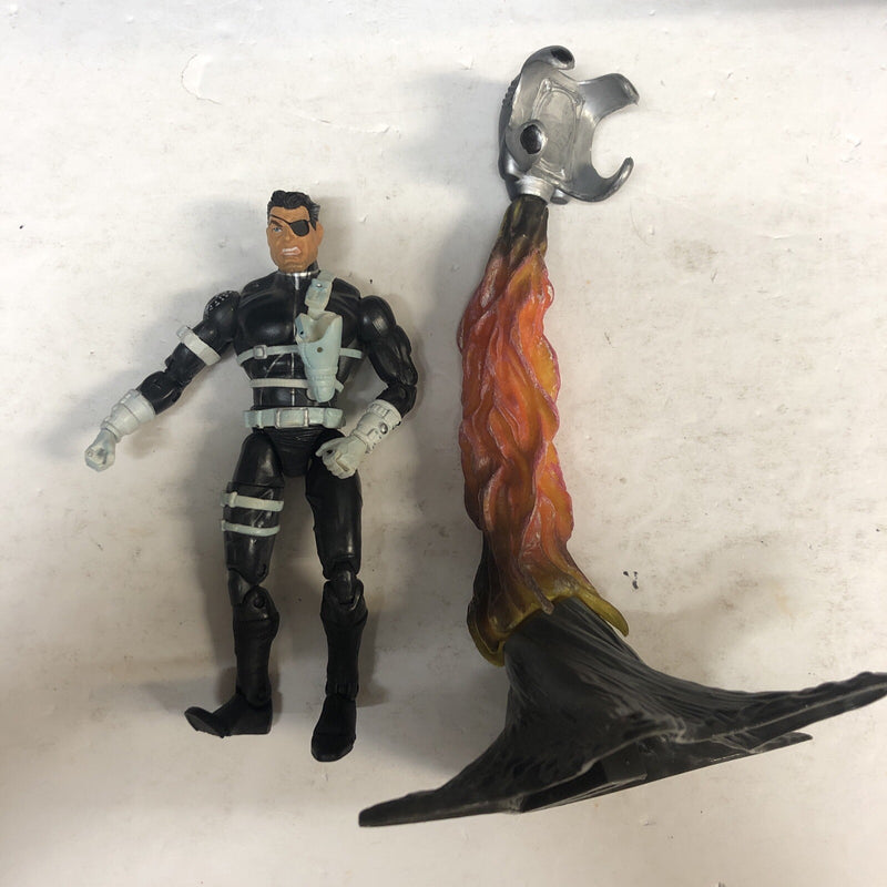 Nick Fury Agent Of SHIELD Marvel Legends W JETPACK & Base 2004 mint no gun