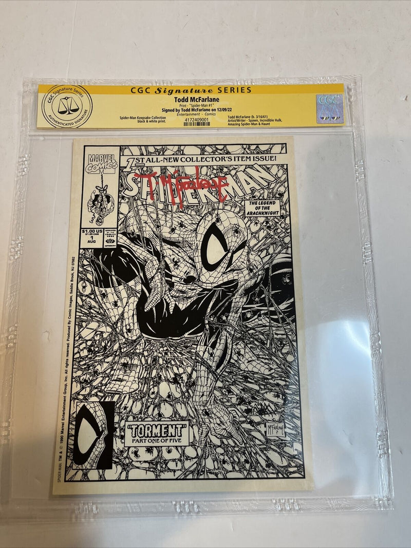 Spider-Man Keepsake Collection B&W Print  (1990)