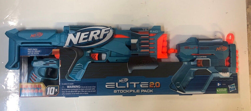 Nerf Elite 2.0 Stockpile Pack • Hasbro •(2023) • Party Pack • 8+ • 3 Blasters