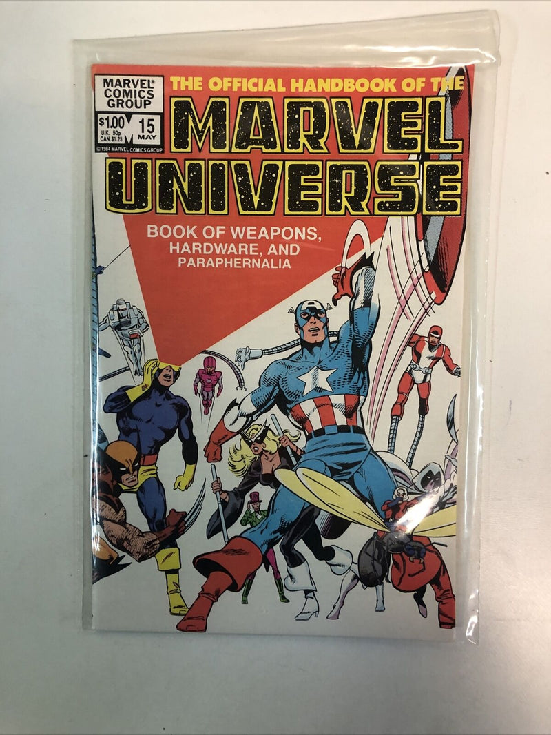 The Official Handbook Of The Marvel Universe (1982) Set# 1-15 Missing # 6-8 (VF)