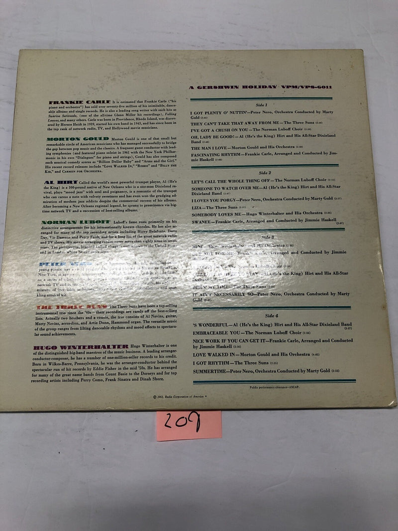 A Gershwin Holiday Double  Vinyl LP Album