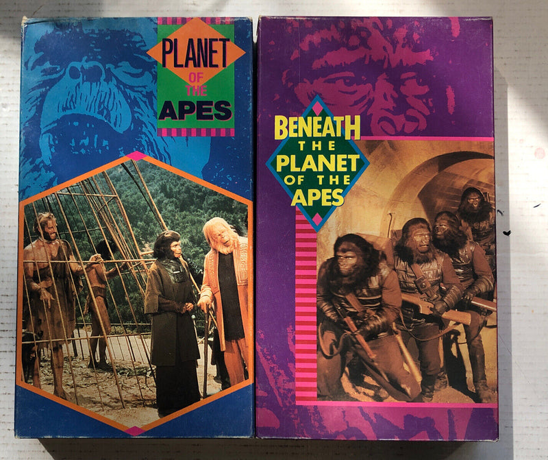 Planet of the Apes & Beneath The Planet Of The Apes (1990) VHS Lot