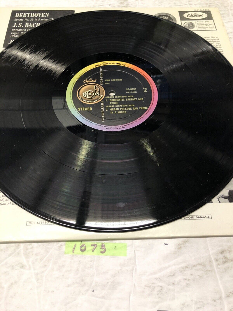 Beethoven Sonata In F Minor John Browning Piano. Vinyl  LP Album