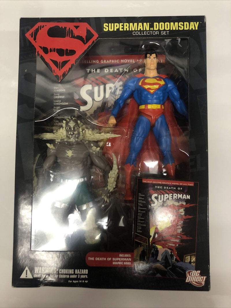 Superman vs. Doomsday Collector Set NIB Action Figures Graphic Novel