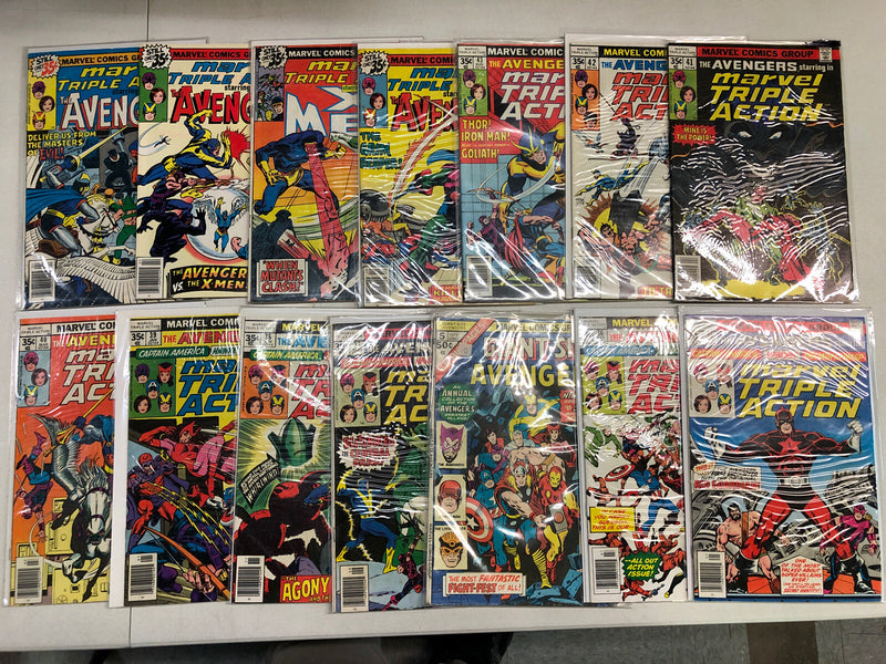 Avengers Reprint Lot (1969) 72 books (VG/VF) Annuals Marvel Super/Triple Action