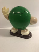 M&M Waving Arm Green And White Vintage Dispenser 1992