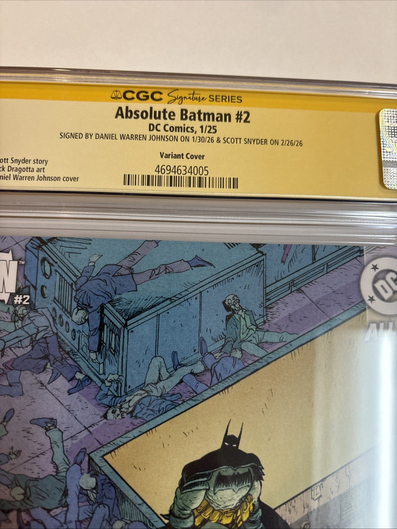 Absolute Batman (2024) #2 (CGC 9.8 SS) Signed Daniel Warren Johnson +