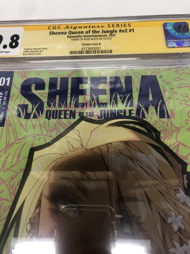 Sheena Queen Of The Jungle #V2 (2021) #1 (CGC 9.8) Signed Besch *Variant Cover B