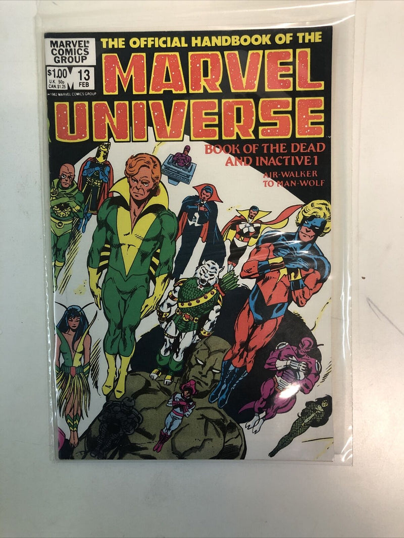 The Official Handbook Of The Marvel Universe (1982) Set# 1-15 Missing # 6-8 (VF)