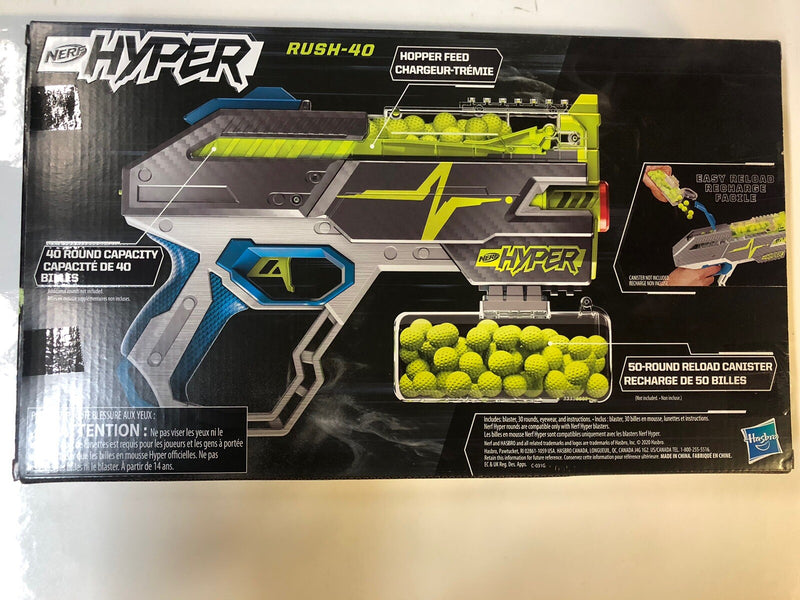 NERF HYPER RUSH-40  • 30 Rounds • NERF HYPER ROUNDS • Eye Wear • NEW • Extreme