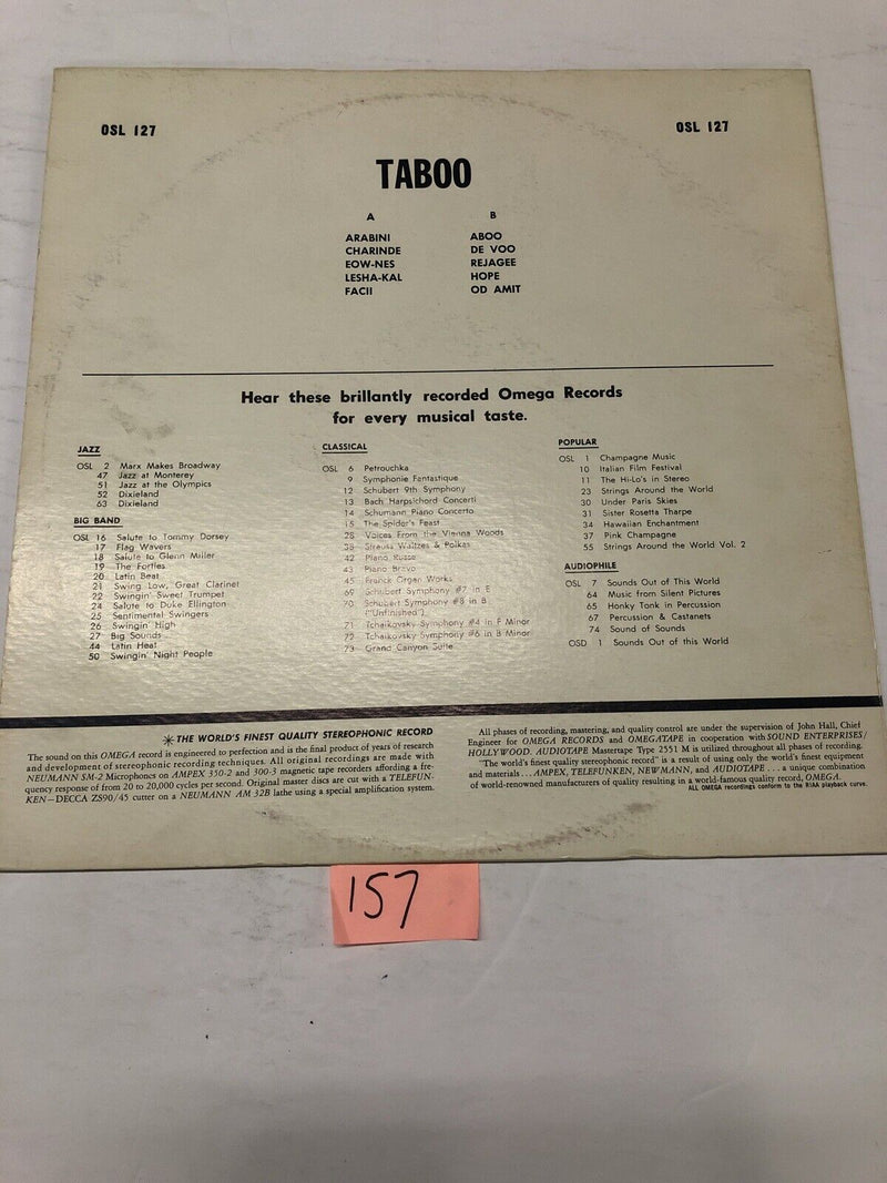 Taboo Vinyl LP Album