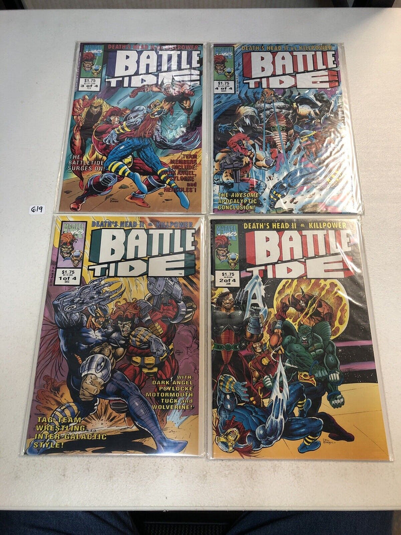 Battletide 2 sets (1993) 1 2 3 4 1-4 (VF/NM) Complete Death’s Head II Marvel UK