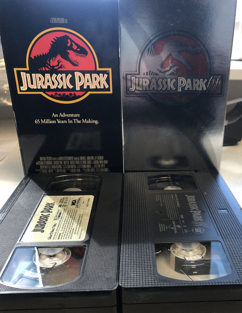 Jurassic Park & Jurassic Park 3 (1994-2001) VHS Lot