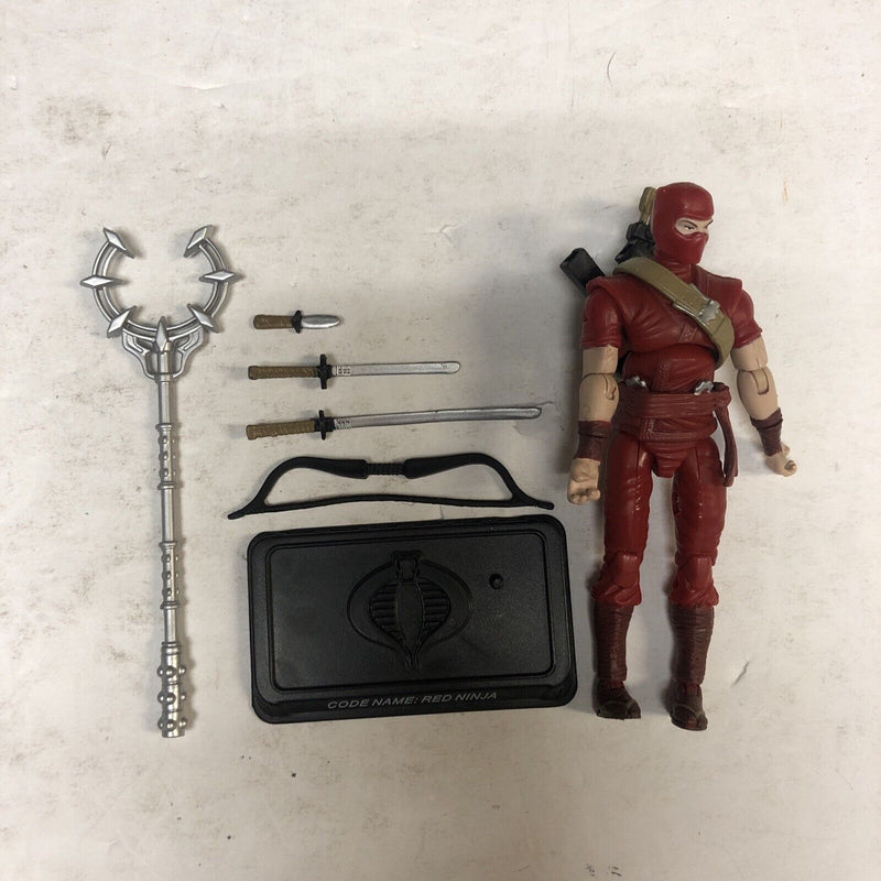 BIN A   G.I. JOE  ACTION FIGURE 2008 Cobra Red Ninja  V3 Complete Mint