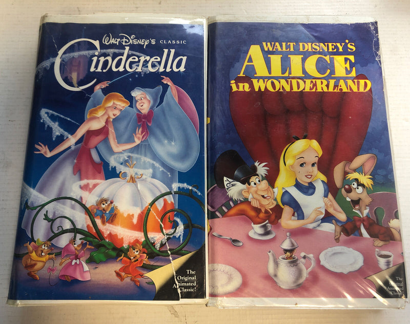 Cinderella ,Alice In Wonderland VHS Bundle