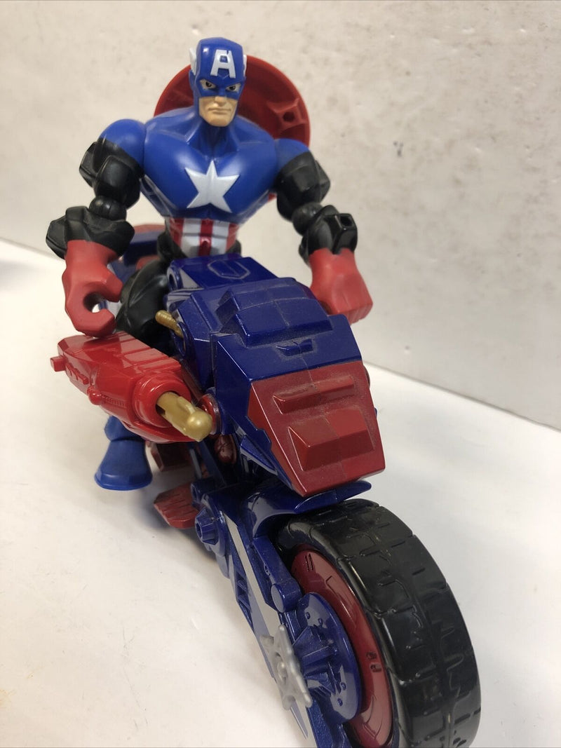 Captain America Figure Capcycle Super Hero Mashers 2013 Toy Avengers Motorcycle