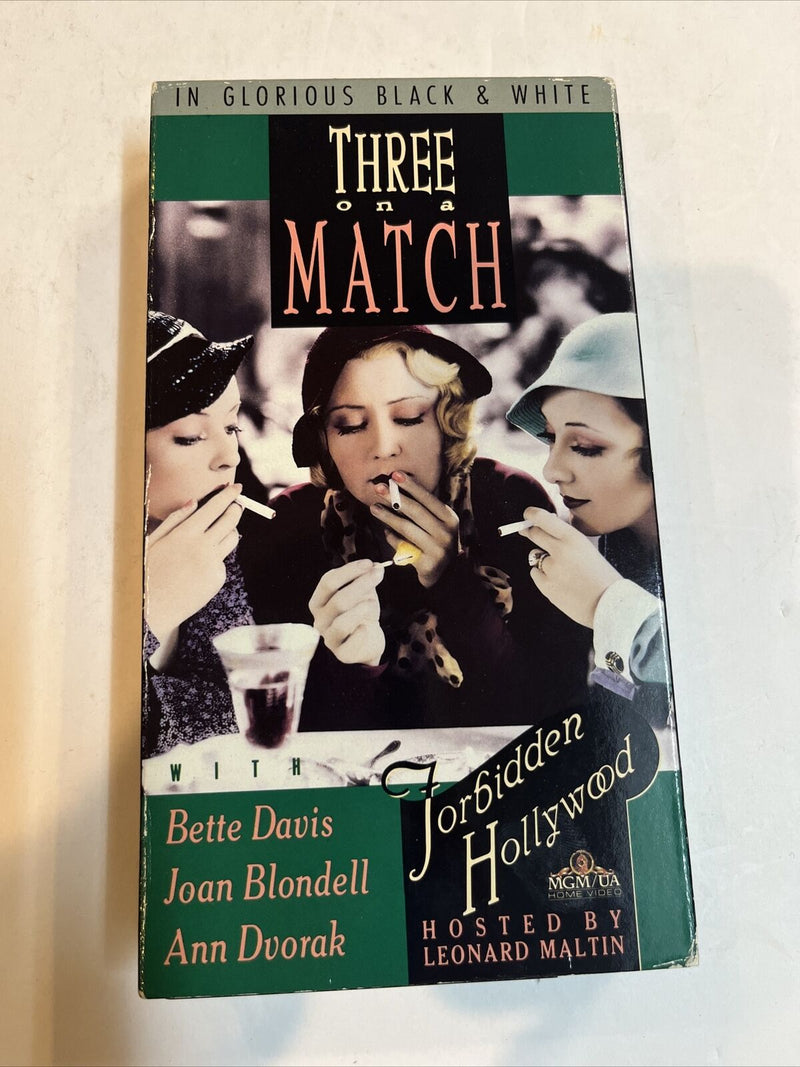 Three on a Match (VHS, 1991) Betty Davis • Joan Blondell • Ann Dvorak | MGM/UA